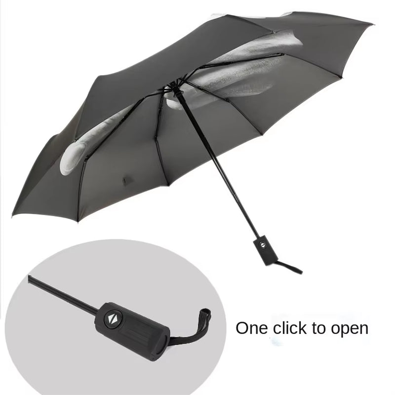 Rain Middle Finger Umbrella Women Umbrella Men Windproof Folding Personality Black Middle Finger Umbrellas Parasol Women 10 Bone