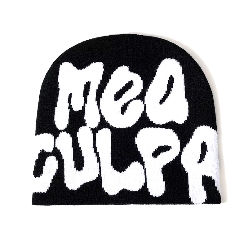 2023 New Designer Y2K Meaculpa Knitted Beanie Chapeau Femme Fashion Streetwear Mea Culpa Beanies for Women Men Winter Bonnets